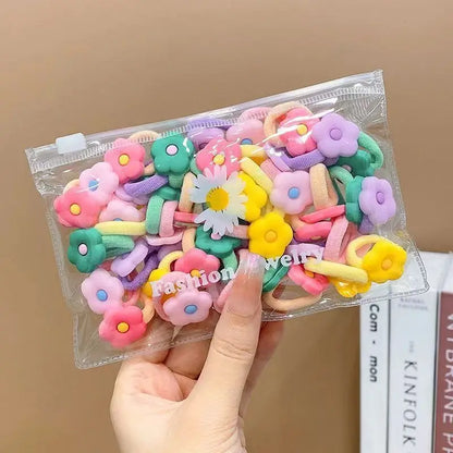 10/20Pcs/Set Cute Cartoon Rubber Elastic Hair Bands