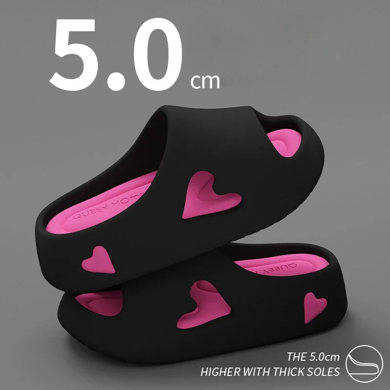 DANA Love Heart Platform Slippers