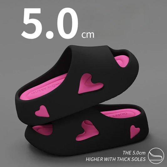 DANA Love Heart Platform Slippers