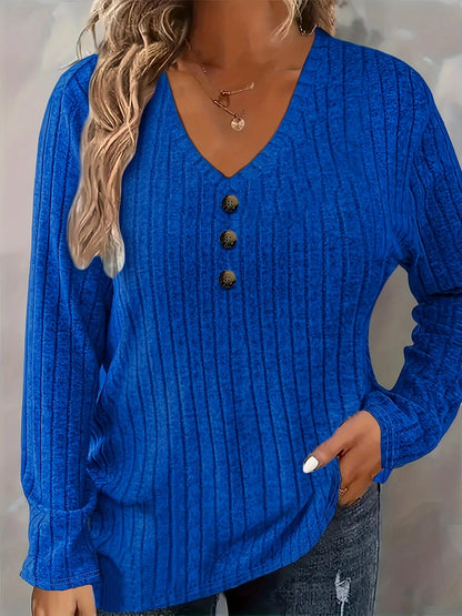 Plus Size Elegant Casual Loose T-Shirt Temperament Long sleeve T-Shirt