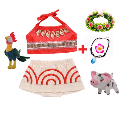 New Moana Costume Cosplay Toddler Dress