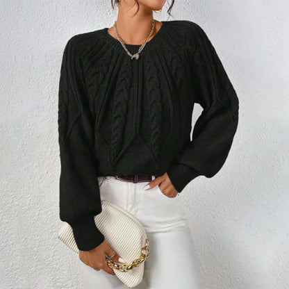 Elegant Casual Knitted Hoodie Thickened Warm Commuting Thread Sweater