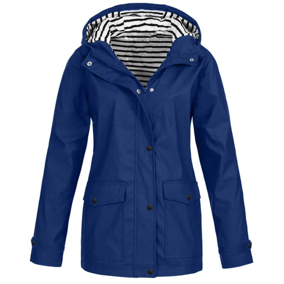 Rain Heat Retaining Outdoor Plus Size Waterproof Hooded Raincoat Coat