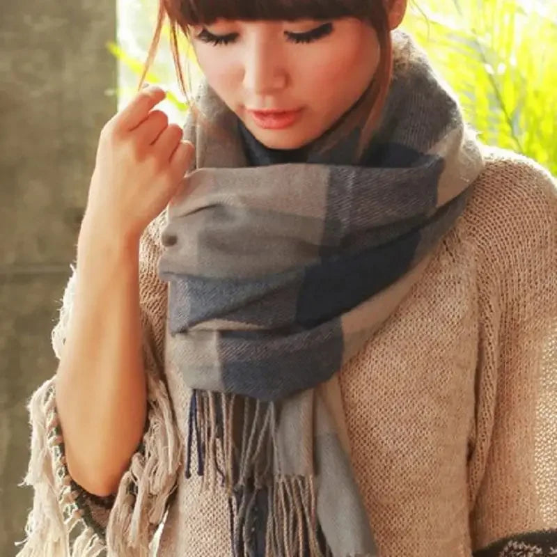 Lattice Imitation Cashmere Scarf