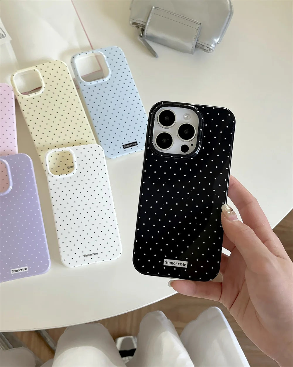 Polka Dot Small Fresh Mobile Phone Case for iPhone Ultra Slim Shockproof Cover