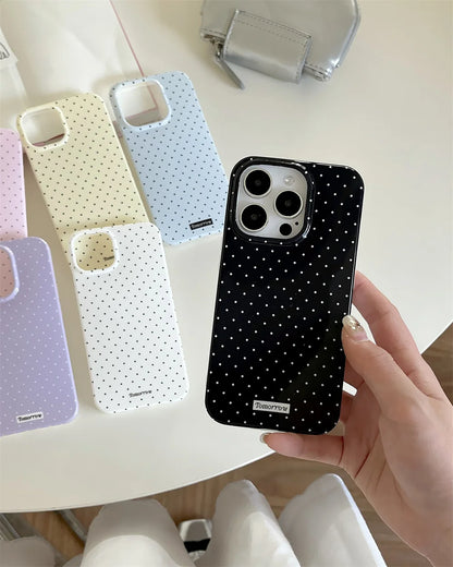 Polka Dot Small Fresh Mobile Phone Case for iPhone Ultra Slim Shockproof Cover