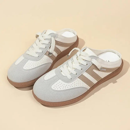 Elegant Round Head Sexy Breathable Half Slippers Shoes
