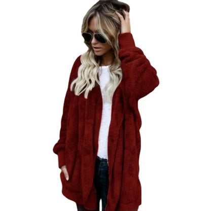 Sweatshirt Long Autumn Winter Long Sleeve Double Side Wear Flurry Loose Coats