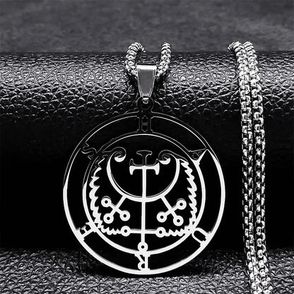 Sigeal Sigil De Lucifer Stainless Steel Satan Necklace