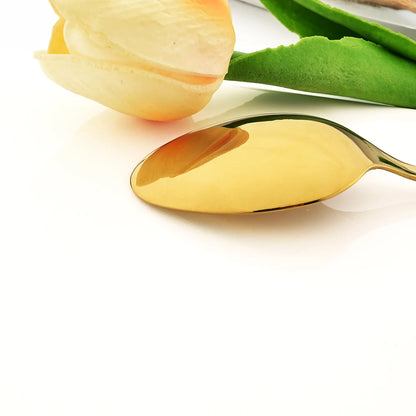 Stainless Steel Cutlery Knife Tea Fork Ice Cream Spoon Tableware Set