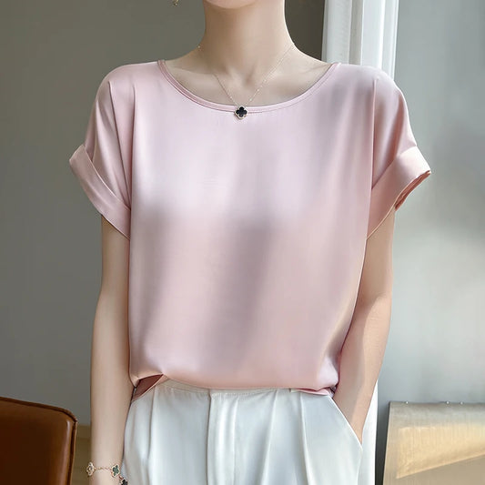 Silk Camisole Thin Vest Satin  Shirt