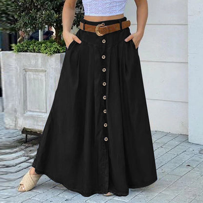 Cargo Elegant High Waist Saias Skirt