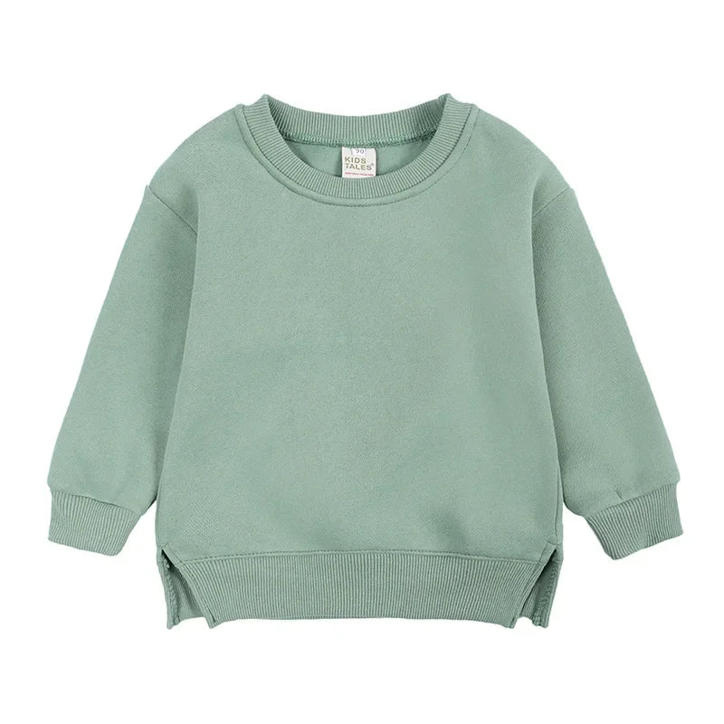 Winter Spring Pullovers Korean Baby Thicken Fleece 6M-7T Hoodies