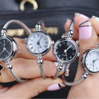 Stainless Steel Quartz Wristwatch Thin Chain Watches