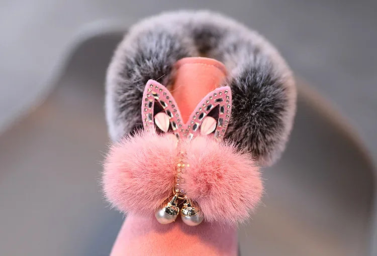 Winter Princess Snow Leather Soft Bottom Kids Boots