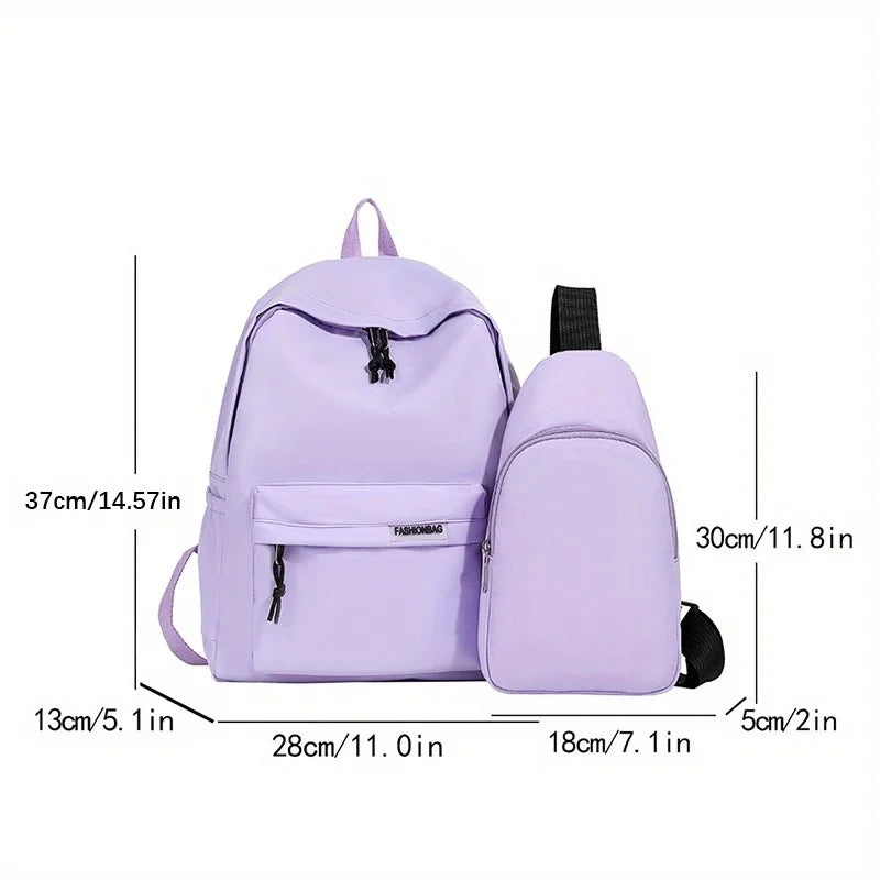 Back to school Nylon Casual Schoolbag Set