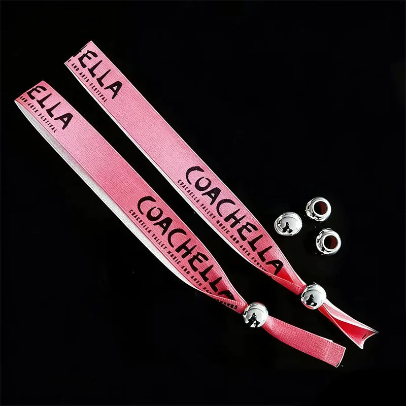 50Pieces Customizable Cloth Logo Fabric Wristband