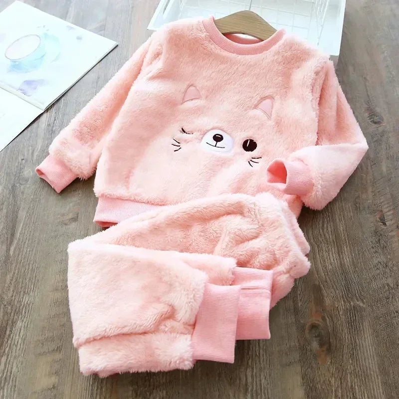 Pajama Bear Kids Pajamas Winter Girl Pajamas Sets