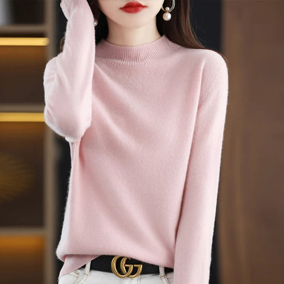 Wool Half-neck Cashmere Sweater