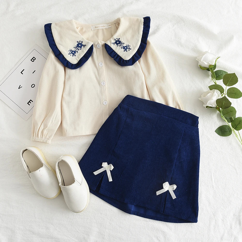 Bear Leader Long Sleeve Half Skirt Autumn/Winter Doll Neck Set