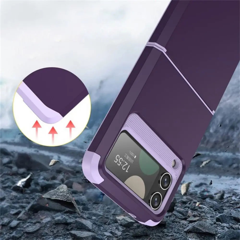 Z Flip 3/4/5 Case New Shock Proof Armor Phone Cover Protective Hinge Mobile Phone Protector