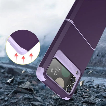 Z Flip 3/4/5 Case New Shock Proof Armor Phone Cover Protective Hinge Mobile Phone Protector