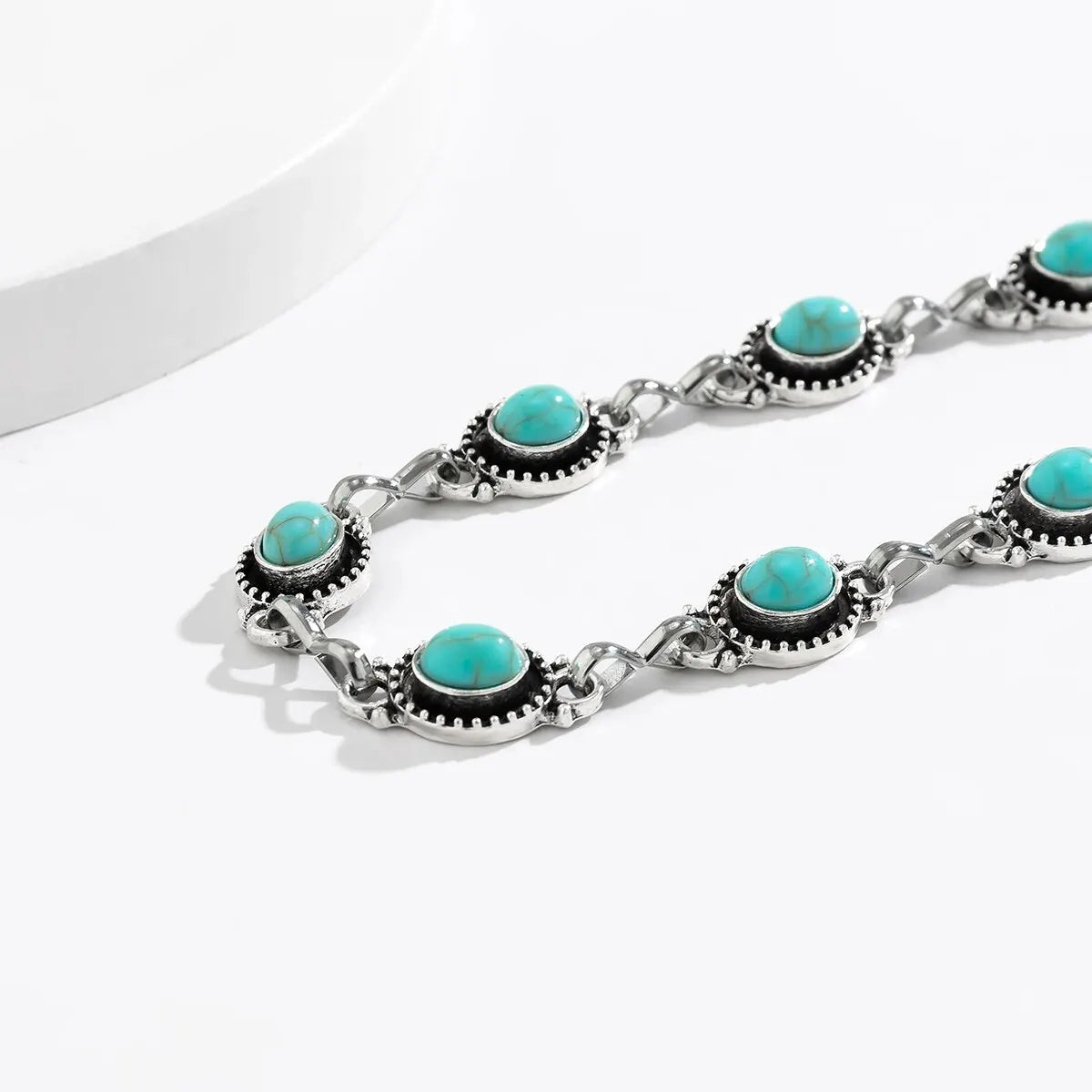 Boho Vintage Blue Seed Bead Chain Bracelets