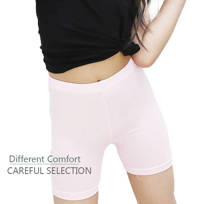 Candy Color Solid Color Girls Safety Shorts