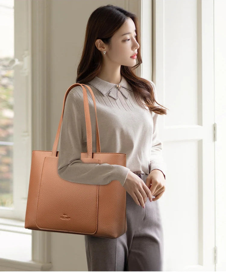 Genuine Soft Pu Leather Hand Luxury Tote Bag