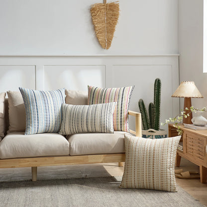 Modern Nordic style yarn-dyed polka dot pillow case