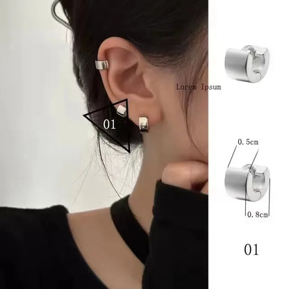 925 Sterling Silver Frosting Hoop Earrings