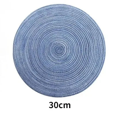 4/6pcs Round Table Mat Woven Bowl Pads
