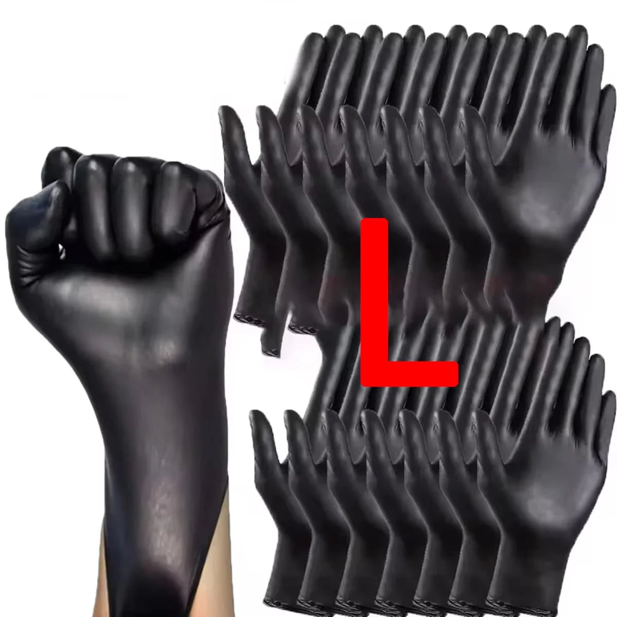 S/M/L/Xl Bag Black Pvc Disposable Cleaning Gloves