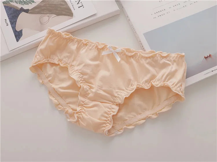 Pure Cotton Briefs Mid Waist Lingerie