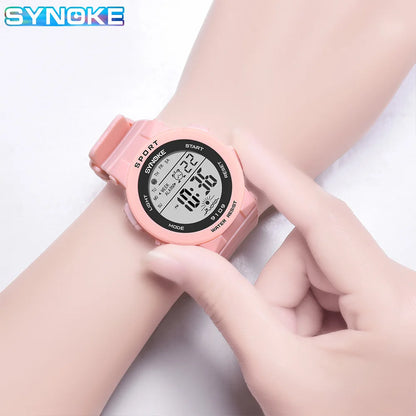 50M Waterproof Silicone Student Digital Watches