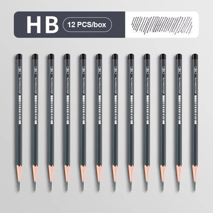 2H HB B 2B 3B 4B 5B 6B 7B 8B 12B 14B Sketch Drawing Graphite Charcoal Pencils Set