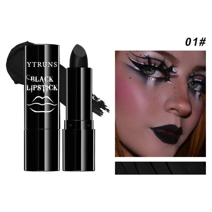 Matte black long-lasting waterproof lipstick