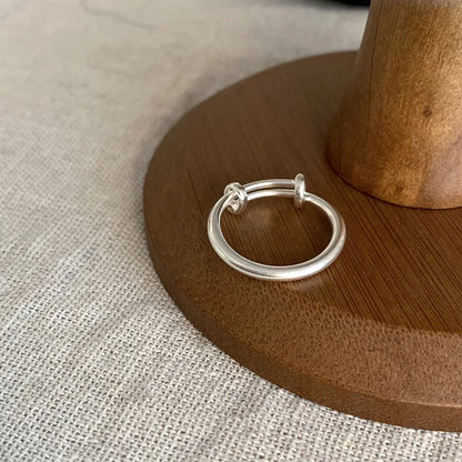 925 Sterling Silver Retro Geometric Asymmetric Rings