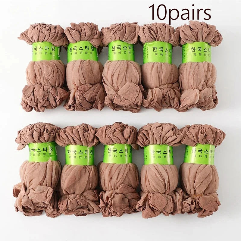 10-50Pairs Transparent Ultrathin Sexy Crystal Short Ankle Sock