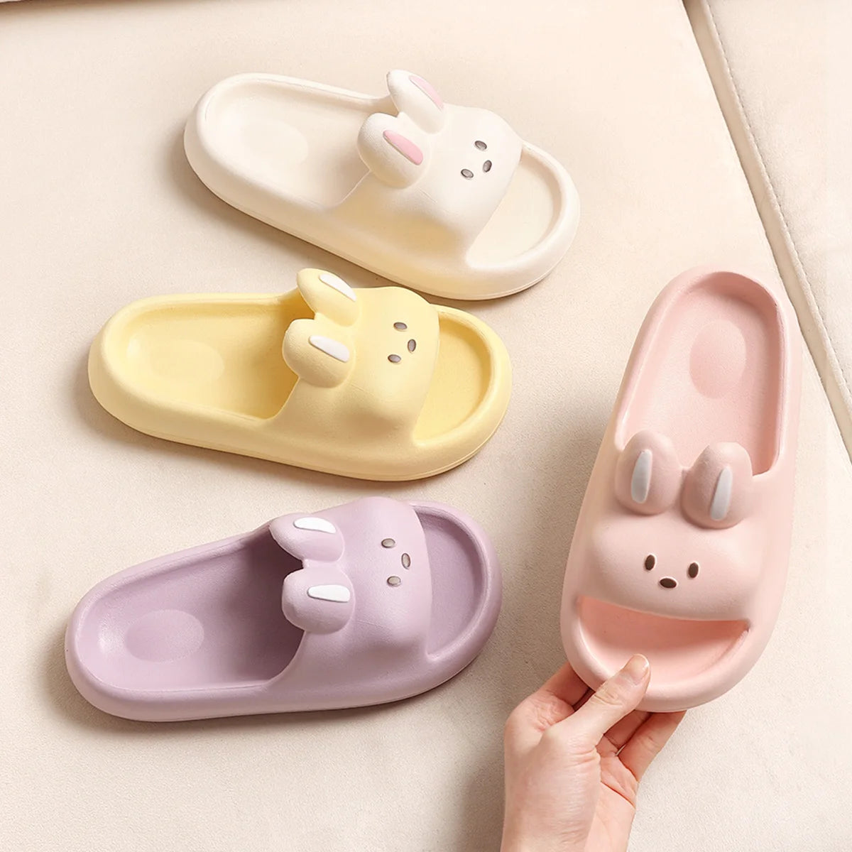 Cartoon Rabbit Thick Bottom Indoor Outdoor Slippers