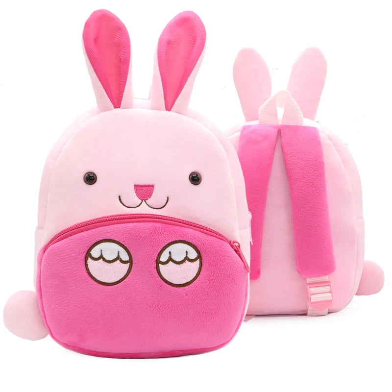 Cartoon cute plush animal backpack school