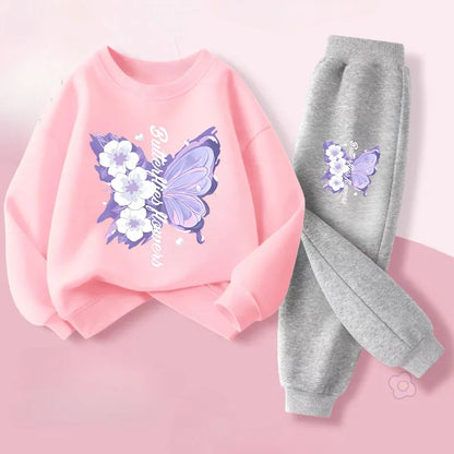 Spring Long Sleeved Top Long Pants Two Piece Sets