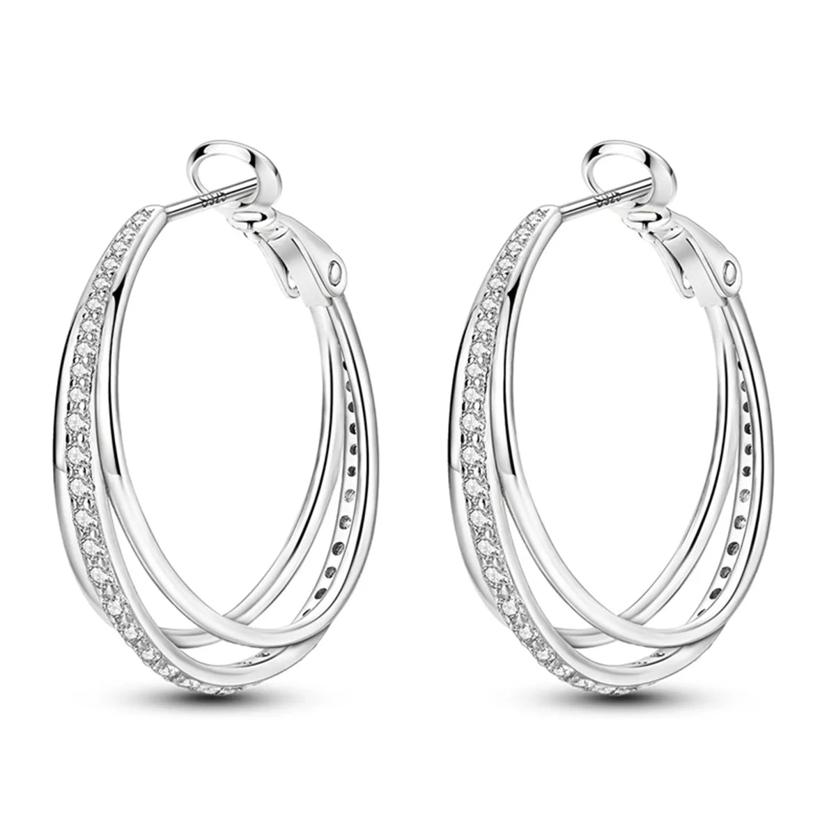 DANA 925 Sterling Multi-layer Hoop Earrings