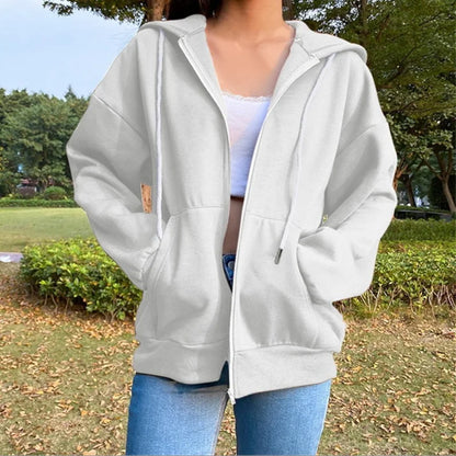 Fleece Hoodie Korean Sweatshirts Long Sleeve Jacket