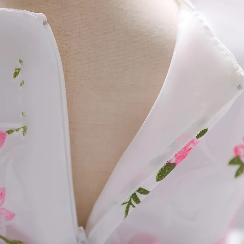 Baby Girls 1 Year Flowers Baptism Dress