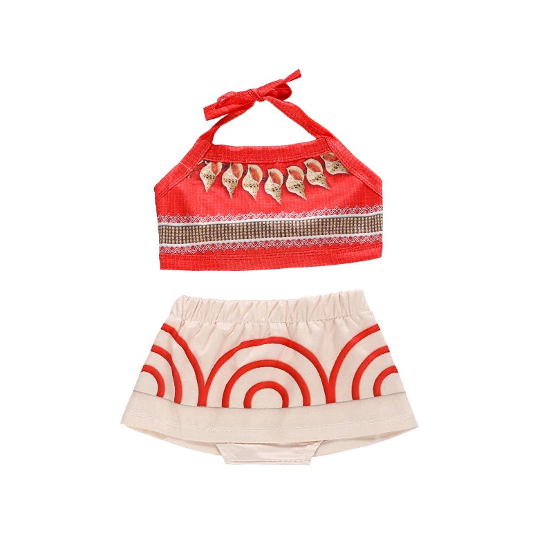 New Moana Costume Cosplay Toddler Dress