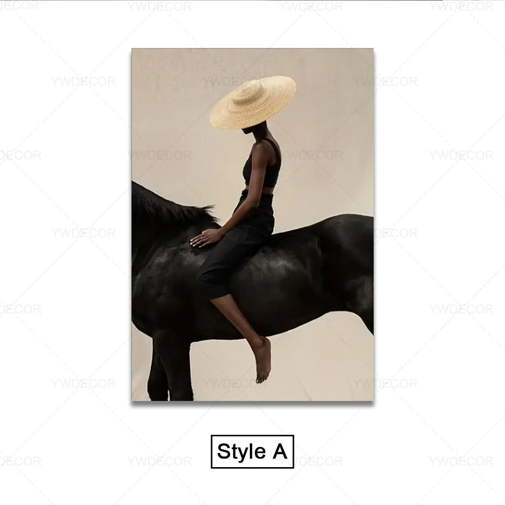 Black Horse Canvas Wall Art Luxury Artwork Wall Painting
