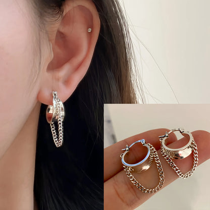 925 Sterling Silver Frosting Hoop Earrings