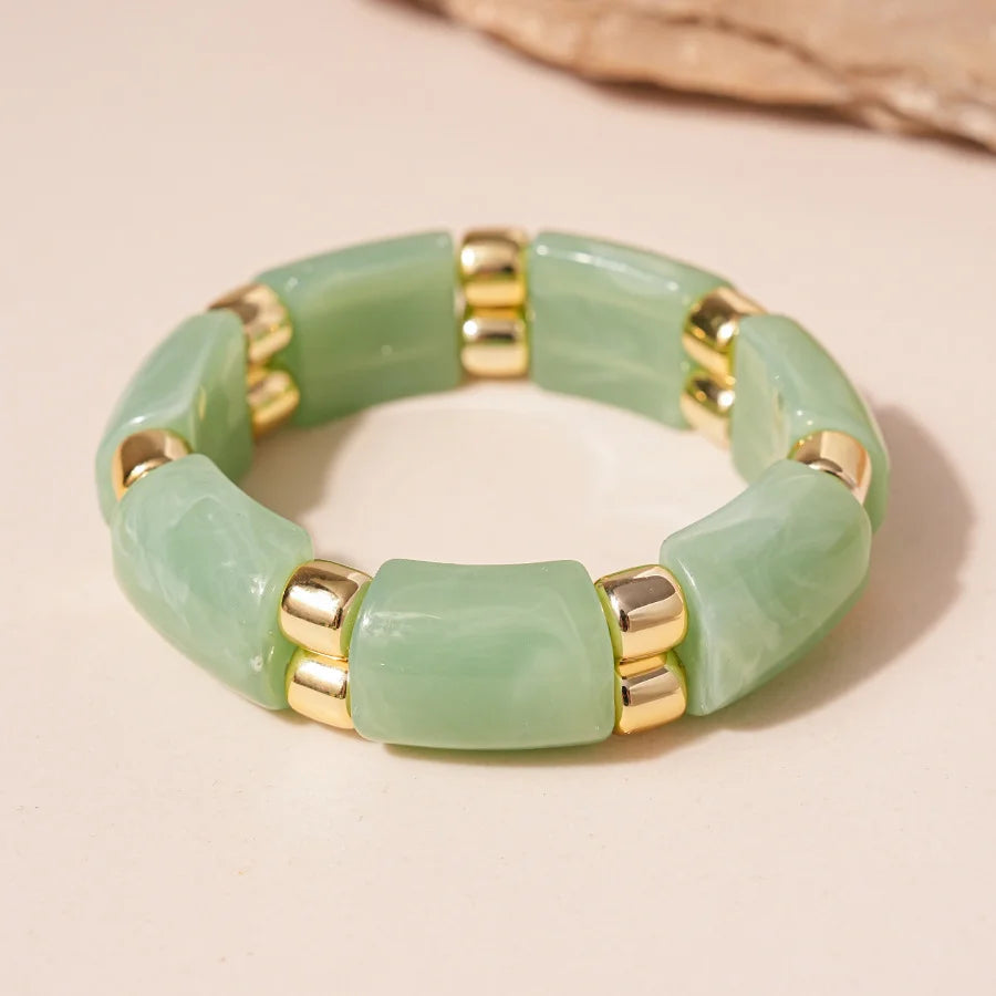 Vintage Acrylic Cuff Irregular Geometric Wide Bangles Bracelets