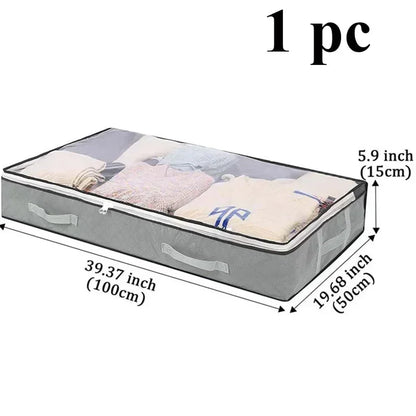 1pc/2pcs/3pcs Dustproof Under Bed Storage Box